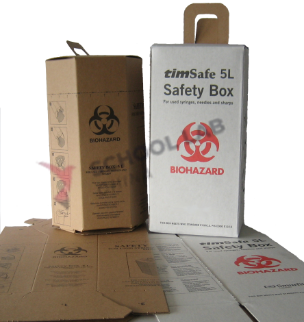 Safety box f.used syrgs/ndls 5lt/BOX-25